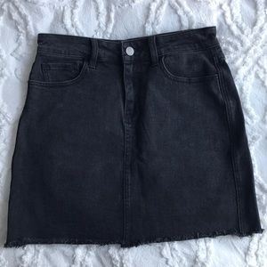 Denim black mini skirt